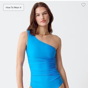 Jcrew One-Shoulder Blue Swimsuit